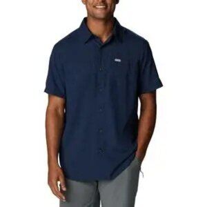 NWT Columbia M's Silver Ridge Utility Lite SS Shirt- Coll Navy